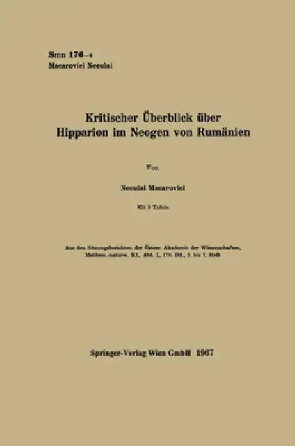 Kritischer Überblick über Hipparion im Neogen von Rumänien (English, Neculai Macarovici)
