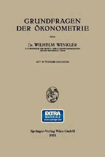 Grundfragen Der Ökonometrie (English, Wilhelm Winkler)