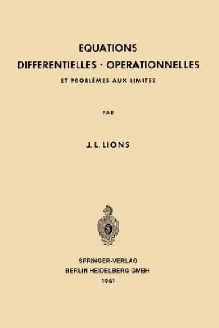 Equations Differentielles Operationnelles (English, Jacques Louis Lions)