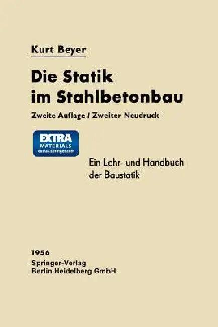 Die Statik Im Stahlbetonbau (English, Kurt Beyer | Käte Beyer)