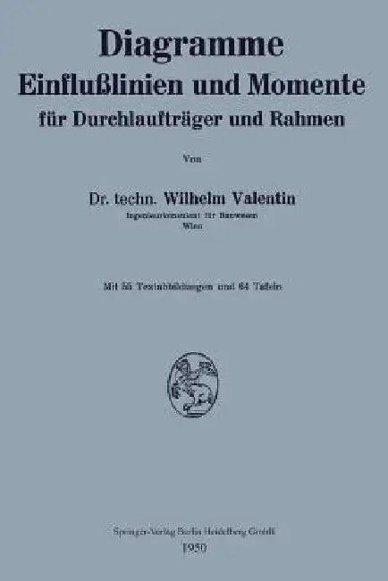 Diagramme Einflußlinien Und Momente Für Durchlaufträger Und Rahmen (English, Wilhelm Valentin)