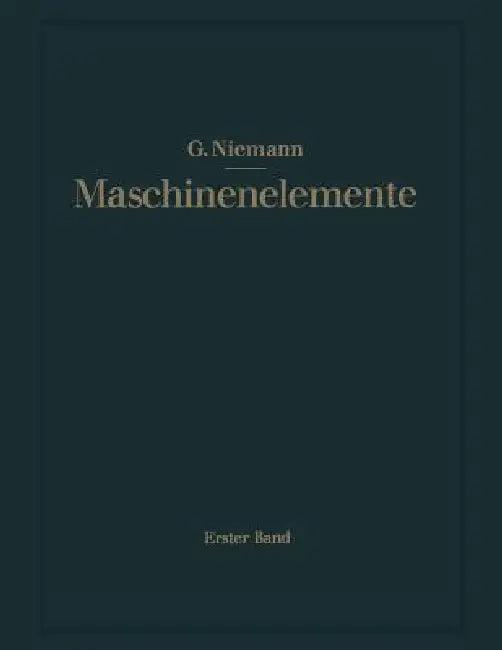 Maschinenelemente (English, Gustav Niemann)