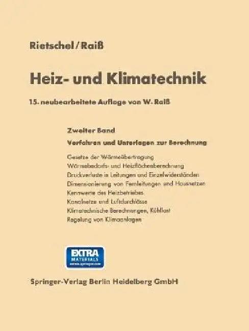 Heiz- Und Klimatechnik (English, Hermann Rietschel | Hubertus Protz | Wilhelm Raiss)
