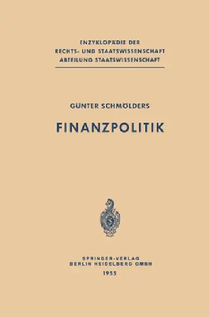 Finanzpolitik (English, Günter Schmölders)