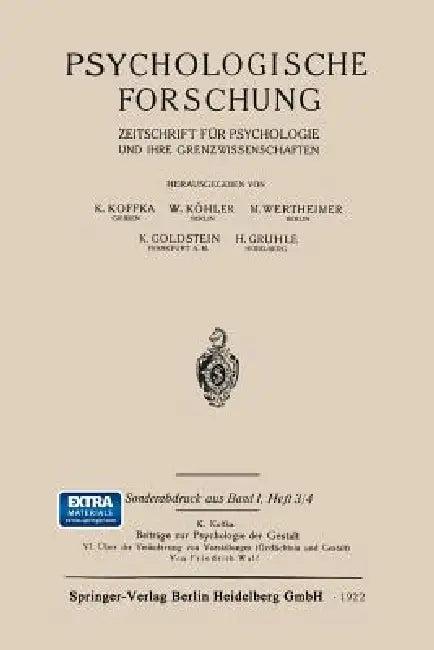 Psychologische Forschung (English, Friedrich Wulf)