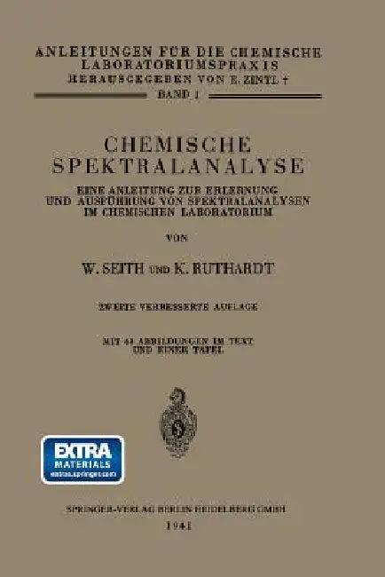 Chemische Spektralanalyse (English, Wolfgang Seith | Konrad Ruthardt)