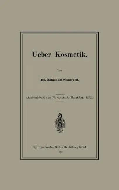 Ueber Kosmetik (English, Edmund Saalfeld)