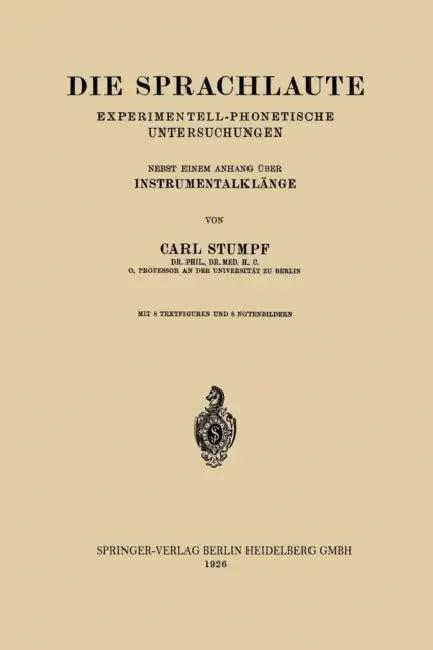 Die Sprachlaute (English, Carl Stumpf)