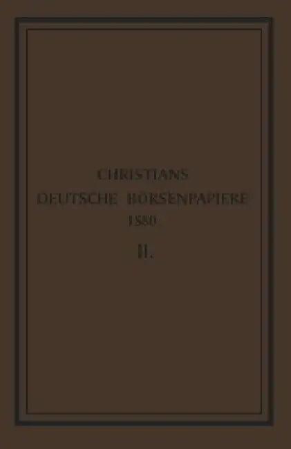 Deutsche Börsenpapiere (English, Friedrich Wilhelm Christians)