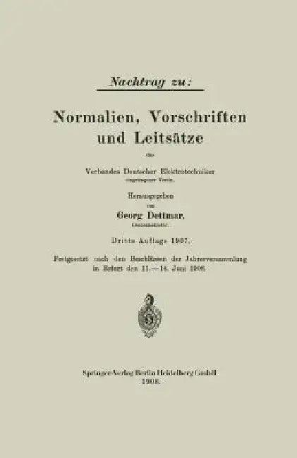 Nachtrag Zu (English, Georg Dettmar)