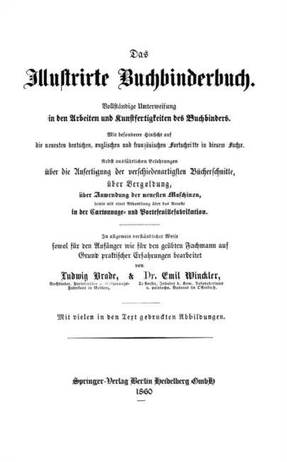 Das Illustrirte Buchbinderbuch (English, Ludwig Brade | Emil Winckler)
