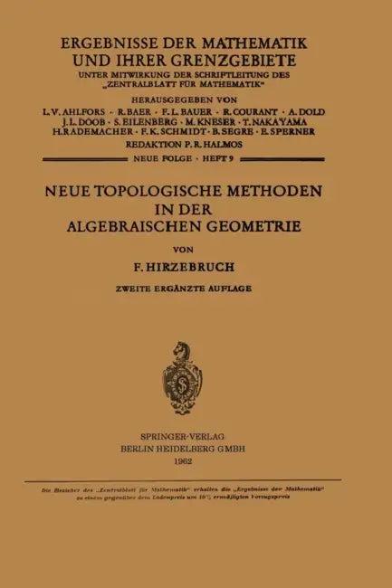 Neue Topologische Methoden in Der Algebraischen Geometrie (English, Friedrich Hirzebruch)