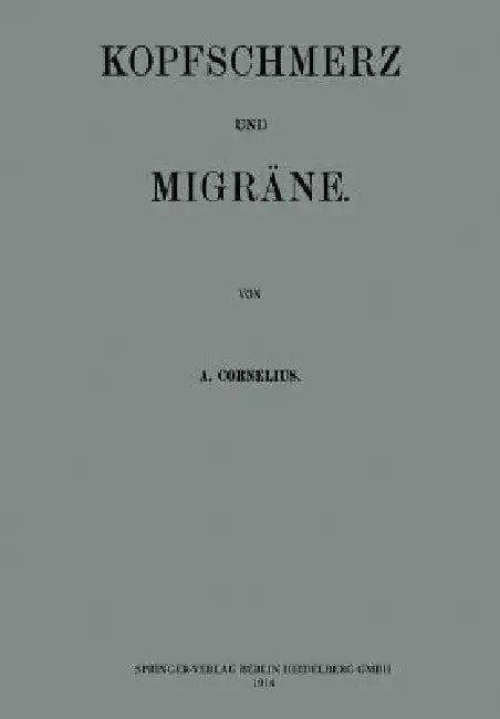 Kopfschmerz Und Migräne (English, Alfons Cornelius)