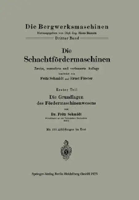 Die Schachtfördermaschinen (English, Ernst Förster)
