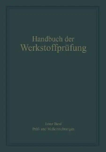Prüf- Und Meßeinrichtungen (English, Rudolf Berthold | Anton Eichinger | Erich Siebel)