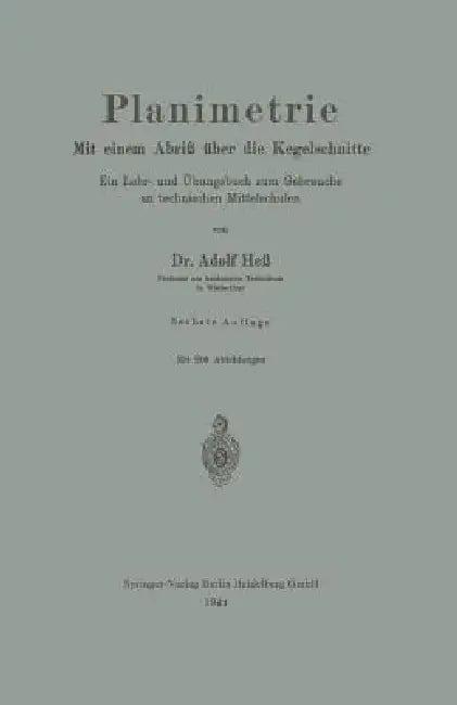 Planimetrie (English, Adolf Hess)