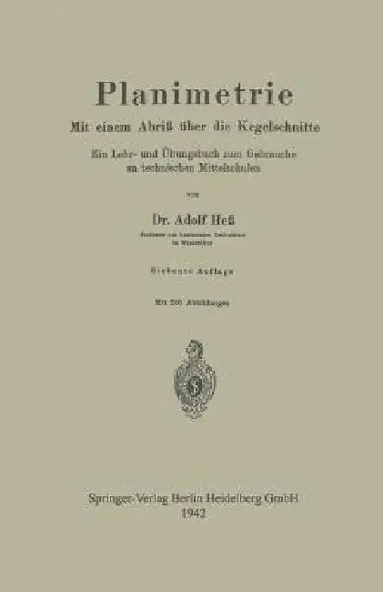 Planimetrie (English, Adolf Hess)