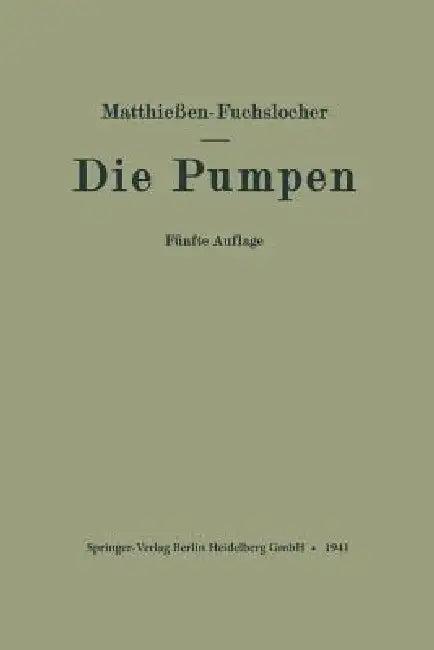 Die Pumpen (English, H. Matthießen | E. Fuchslocher)