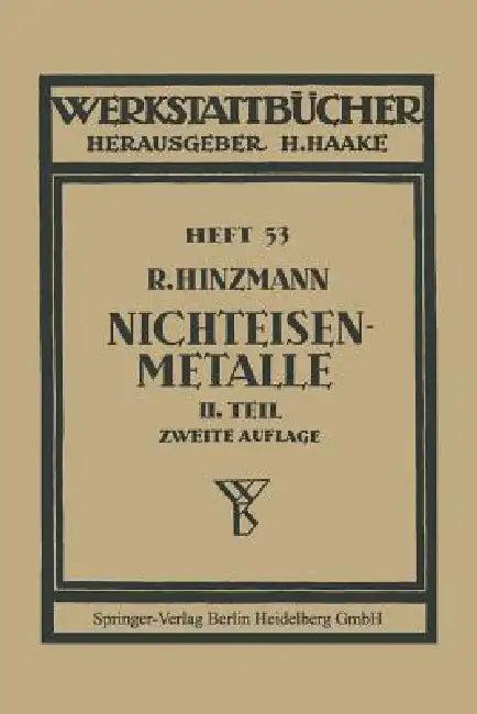 Nichteisenmetalle (English, Reinhold Hinzmann)