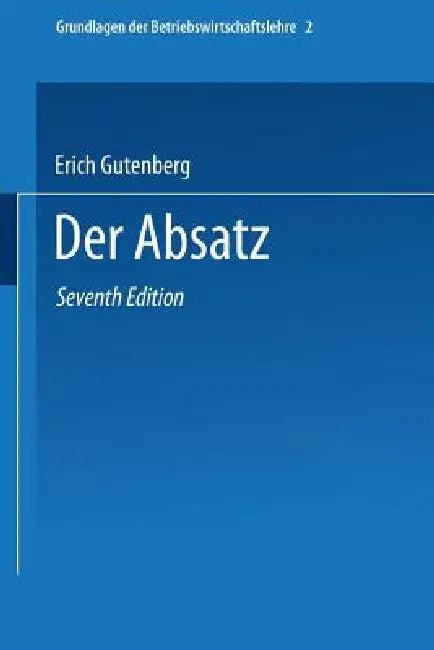Grundlagen Der Betriebswirtschaftslehre (English, Erich Gutenberg)