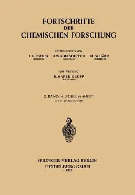 Fortschritte Der Chemischen Forschung (English, Harry Julius Emeléus)