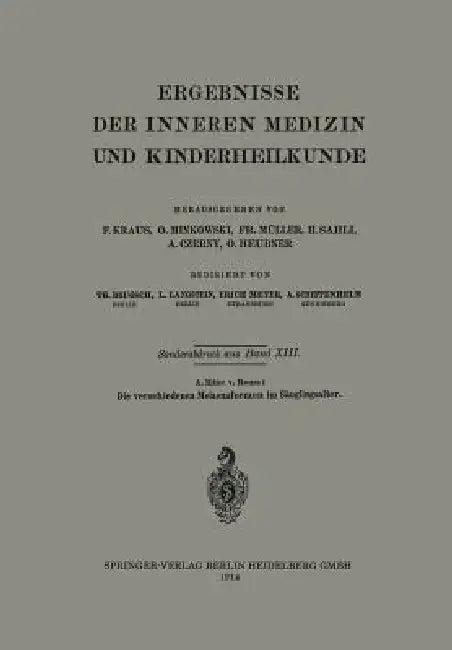 Die Verschiedenen Melaenaformen Im Säuglingsalter (English, A. Ritter Reuss)