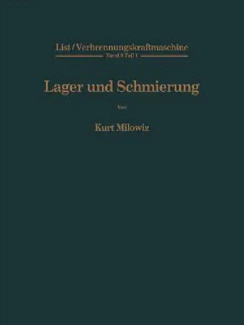 Lager Und Schmierung (English, Hans List)
