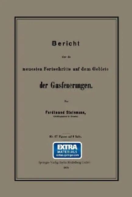 Bericht Über Die Neuesten Fortschritte Auf Dem Gebiete Der Gasfeuerungen (English, Ferdinand Steinmann)