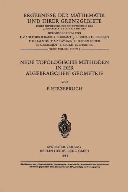 Neue Topologische Methoden in Der Algebraischen Geometrie (English, Friedrich Hirzebruch)