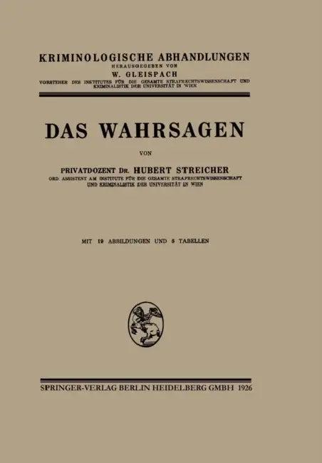 Das Wahrsagen (English, Hubert -J Streicher)