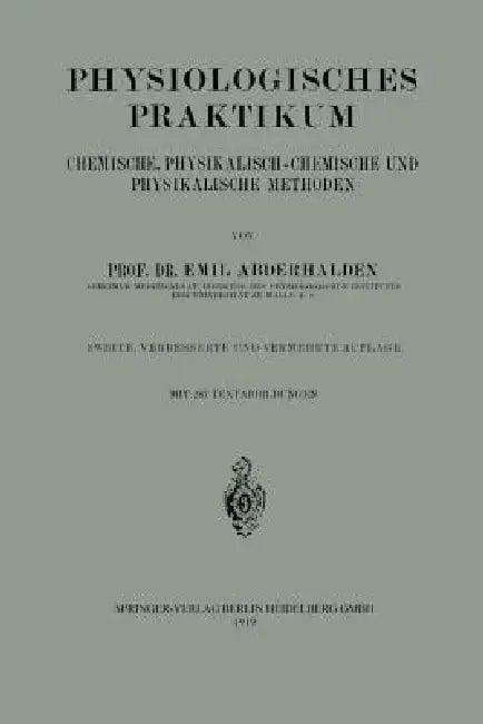 Physiologisches Praktikum (English, Emil Abderhalden)