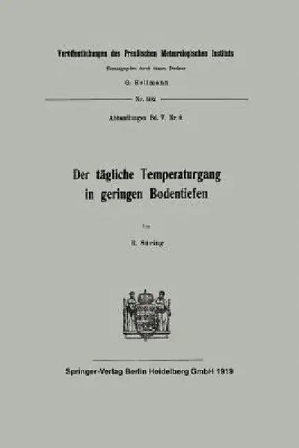 Der Tägliche Temperaturgang in Geringen Bodentiefen (English, Reinhard Süring)