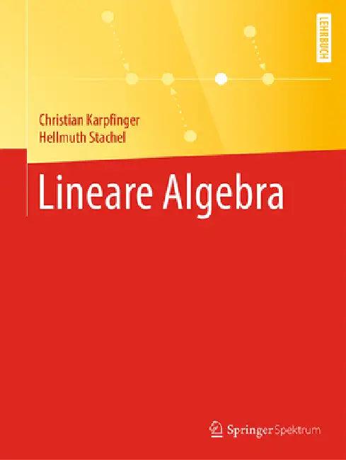 Lineare Algebra (English, Christian Karpfinger | Hellmuth Stachel)