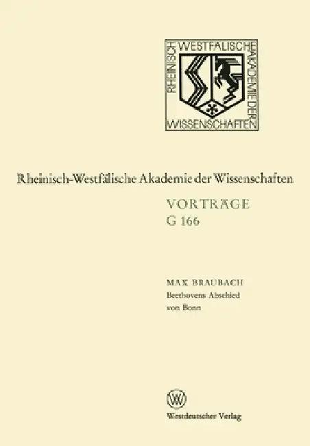 Beethovens Abschied von Bonn (English, Max Braubach)