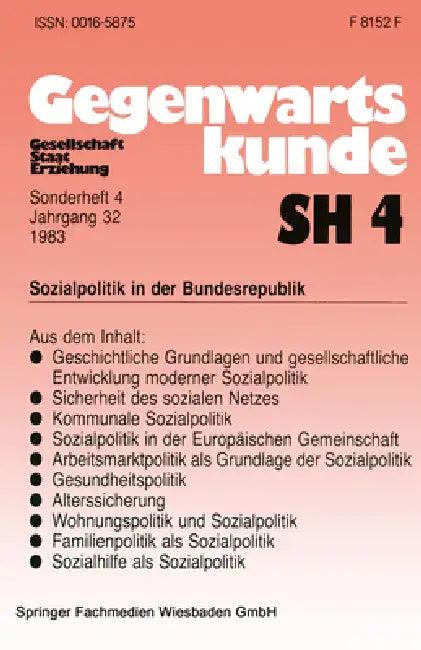 Sozialpolitik in der Bundesrepublik (English, Bernhard Schäfers)