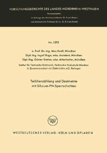 Teilchenzählung und Dosimetrie mit Silizium-PN-Sperrschichten (English, Max Knoll)