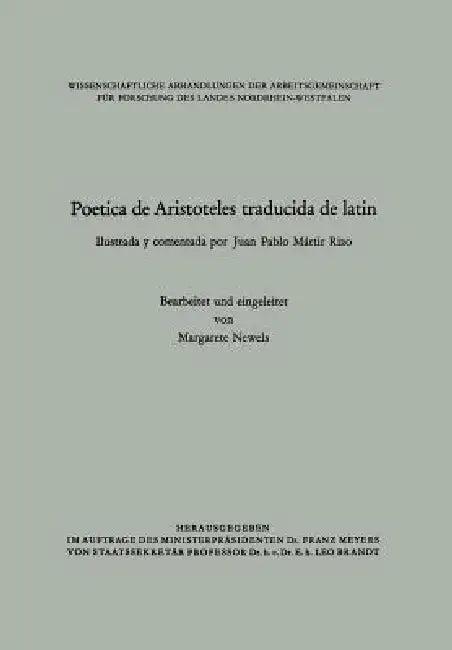 Poetica de Aristoteles Traducida de Latin (English, Juan Pablo Mártir Rizo)