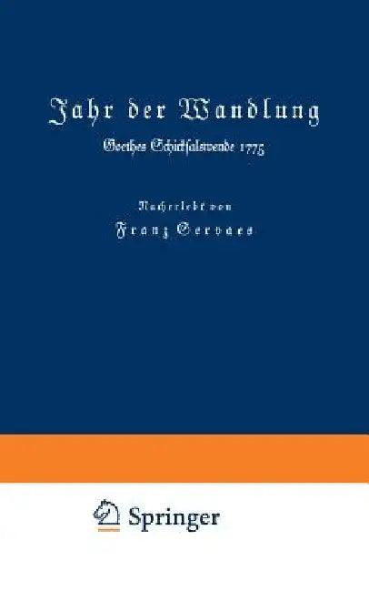 Jahr Der Wandlung (English, Franz Servaes)