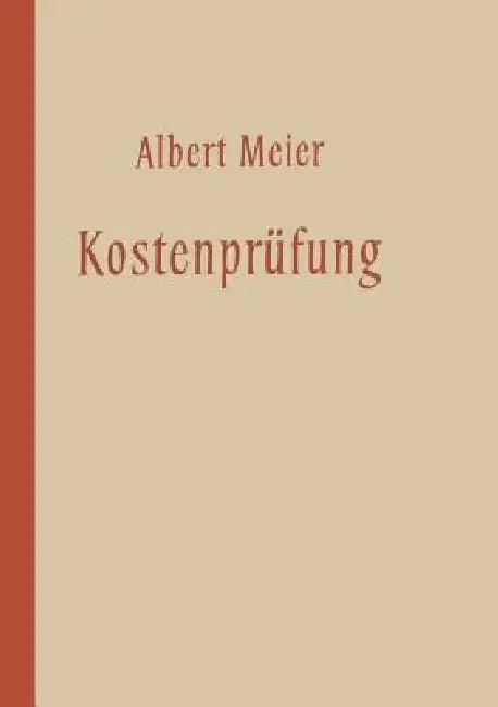 Kostenprüfung (English, Albert Meier)