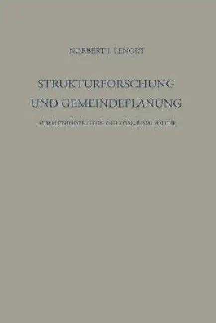 Strukturforschung Und Gemeindeplanung (English, Norbert J. Lenort)
