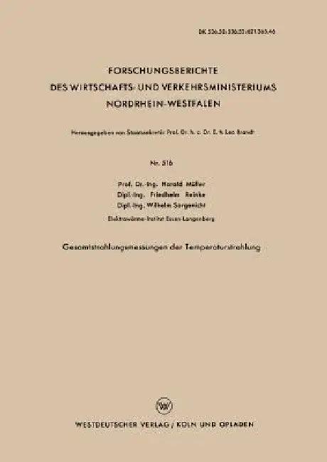 Gesamtstrahlungsmessungen Der Temperaturstrahlung (English, Harald Müller)