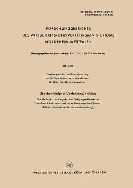Überbetrieblicher Verfahrensvergleich (English, J. Mathieu)