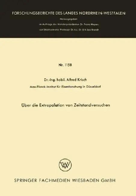 Über die Extrapolation von Zeitstandversuchen (English, Alfred Krisch)