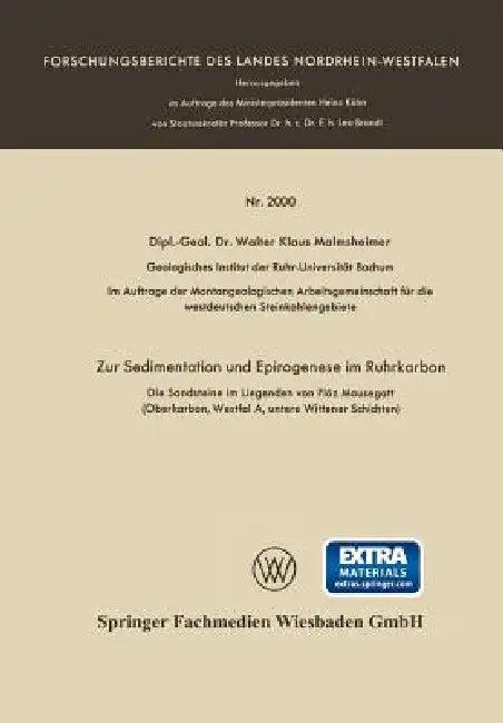 Zur Sedimentation Und Epirogenese Im Ruhrkarbon (English, Walter Klaus Malmsheimer)