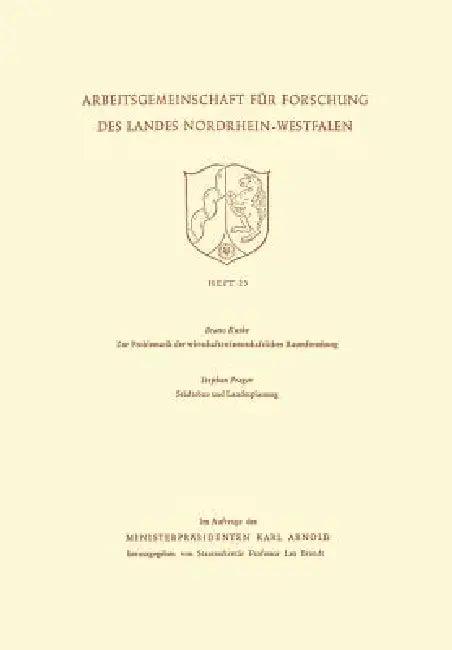 Zur Problematik Der Wirtschaftswissenschaftlichen Raumforschung / Städtebau Und Landesplanung (English, Bruno Kuske)