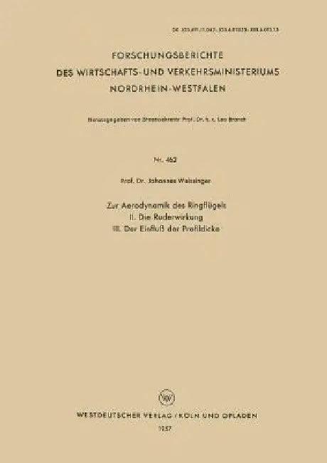 Zur Aerodynamik Des Ringflügels (English, Johannes Weissinger)