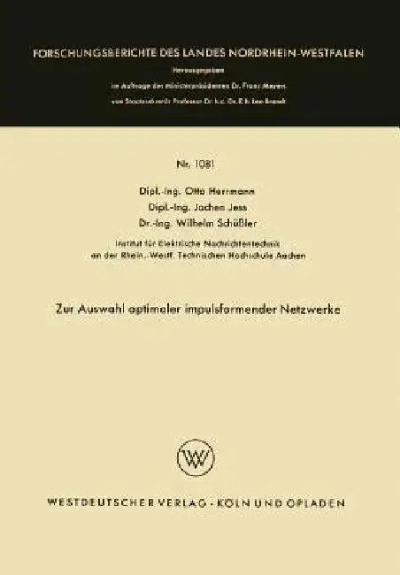 Zur Auswahl Optimaler Impulsformender Netzwerke (English, Otto Herrmann)