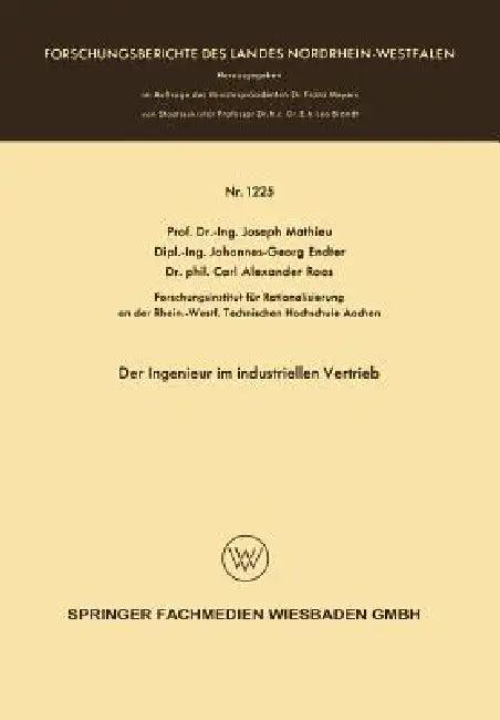 Der Ingenieur Im Industriellen Vertrieb (English, Joseph Mathieu)