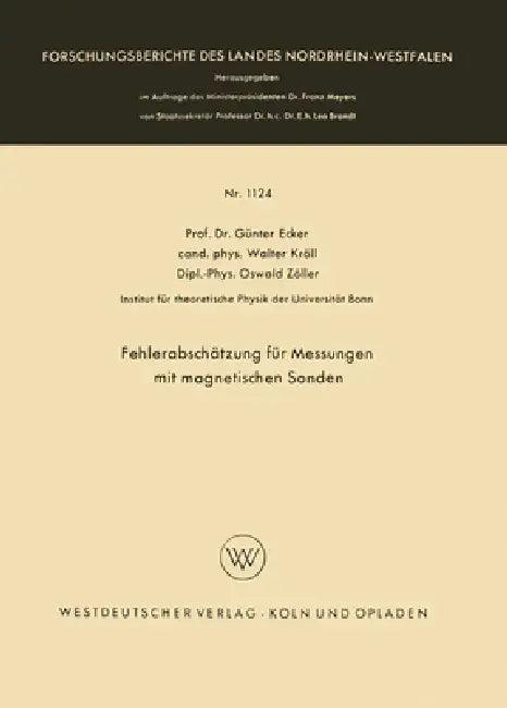 Fehlerabschätzung für Messungen mit magnetischen Sonden (English, Günter Ecker)