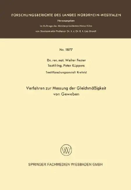 Verfahren zur Messung der Gleichmäßigkeit von Geweben (English, Walter Fester)